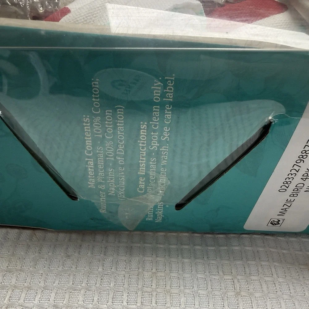 New The Pioneer Woman Mazie Bird Reversible 13 Pieces Holiday Table Linens Set *